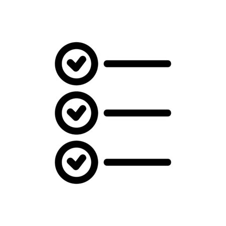 filling out the questionnaire icon vector. A thin line sign. Isolated contour symbol illustrationのイラスト素材