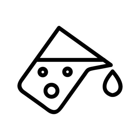 vessel to study the icon vector. A thin line sign. Isolated contour symbol illustrationのイラスト素材