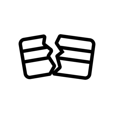 cyber attack icon vector. A thin line sign. Isolated contour symbol illustrationのイラスト素材