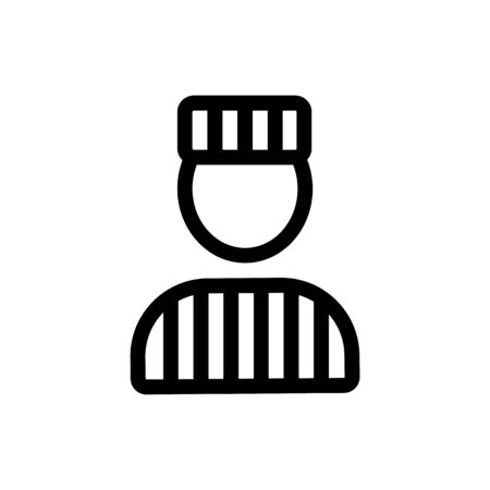 prison form icon vector. A thin line sign. Isolated contour symbol illustrationのイラスト素材