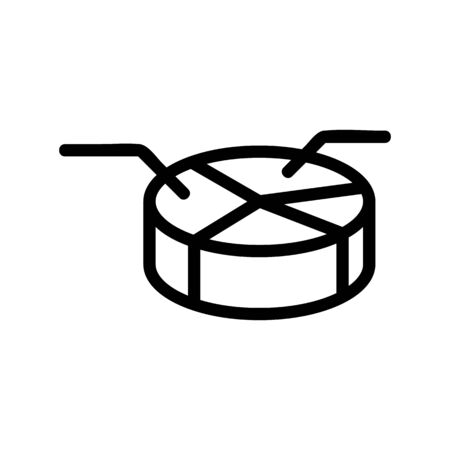 dividing the chart icon vector. A thin line sign. Isolated contour symbol illustrationのイラスト素材