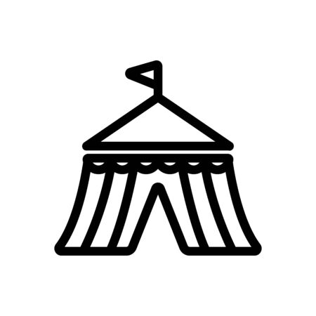 circus marquee icon vector. A thin line sign. Isolated contour symbol illustrationのイラスト素材