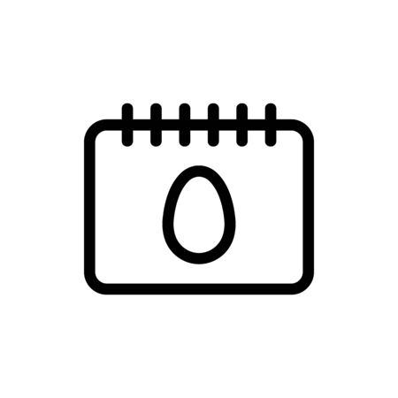 Easter Day icon vector. A thin line sign. Isolated contour symbol illustrationのイラスト素材