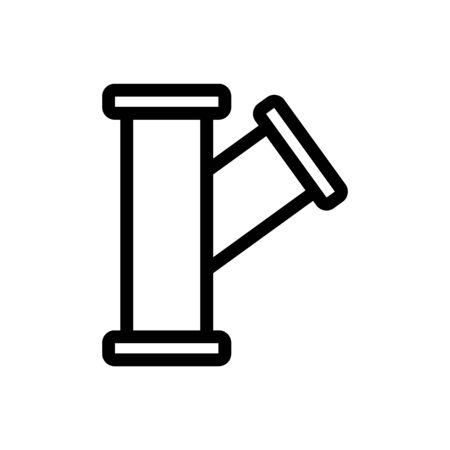 pipe icon vector. A thin line sign. Isolated contour symbol illustrationのイラスト素材