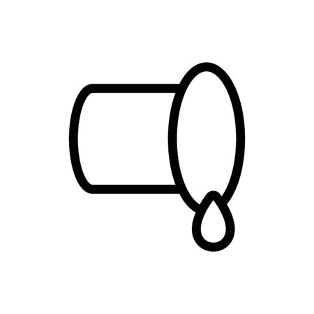 pipe icon vector. A thin line sign. Isolated contour symbol illustrationのイラスト素材