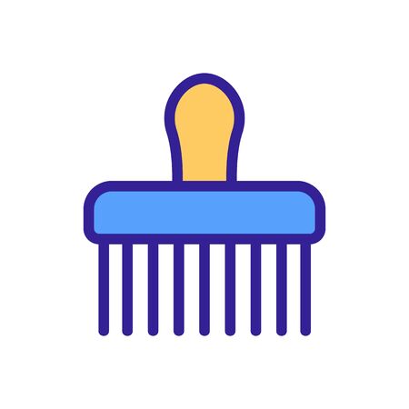 Hair comb icon vector. A thin line sign. Isolated contour symbol illustrationのイラスト素材
