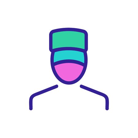 The surgeon s doctor is an icon vector. Thin line sign. Isolated contour symbol illustrationのイラスト素材