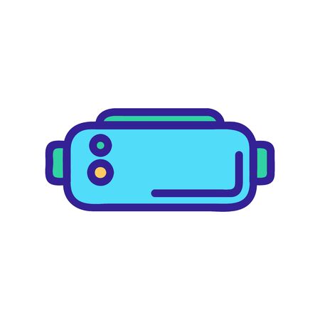 Glasses are underwater vector icon. Thin line sign. Isolated contour symbol illustrationのイラスト素材