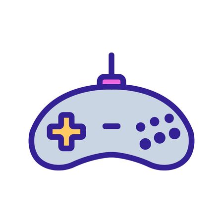 Game joystick icon vector. Thin line sign. Isolated contour symbol illustrationのイラスト素材