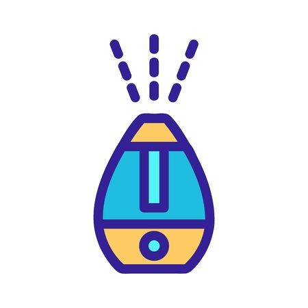 Air moisturiser icon vector. A thin line sign. Isolated contour symbol illustrationのイラスト素材