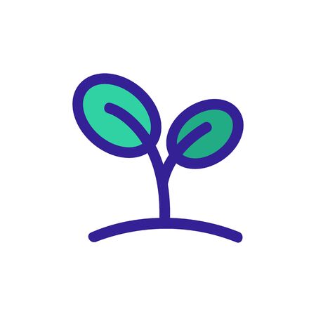 Spring seedling icon vector. A thin line sign. Isolated contour symbol illustrationのイラスト素材
