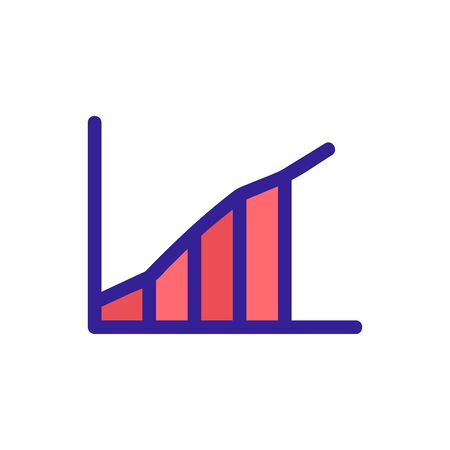 graph to increase the vector icon s performance. A thin line sign. Isolated contour symbol illustrationのイラスト素材