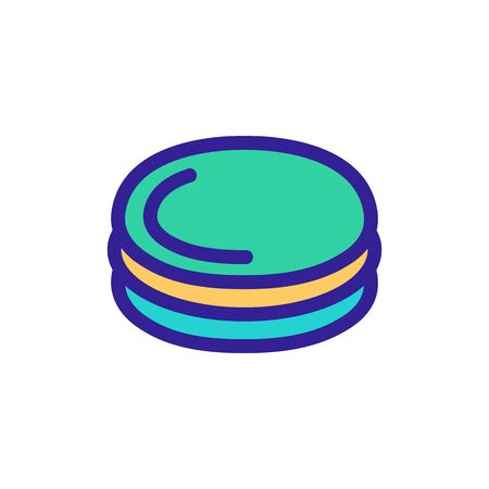 Burger cutlet icon vector. A thin line sign. Isolated contour symbol illustrationのイラスト素材