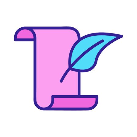 copywriting icon vector. A thin line sign. Isolated contour symbol illustrationのイラスト素材
