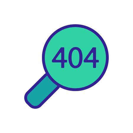 Error 404 vector icon. A thin line sign. Isolated contour symbol illustration