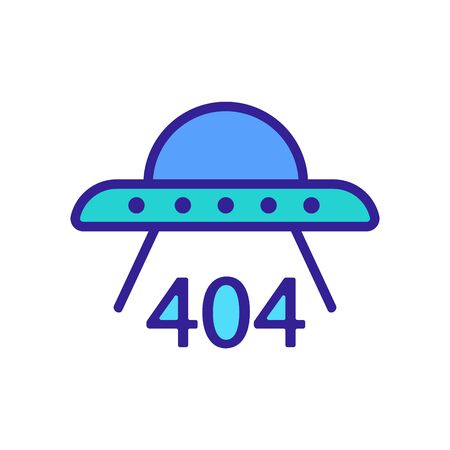 Error 404 vector icon. A thin line sign. Isolated contour symbol illustration