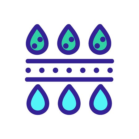 Water treatment scheme icon vector. A thin line sign. Isolated contour symbol illustrationのイラスト素材