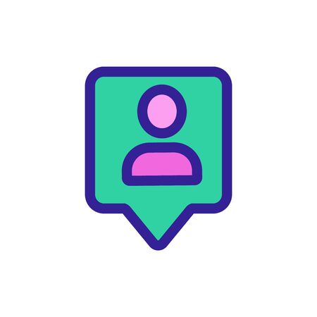 The user icon is a vector icon. A thin line sign. Isolated contour symbol illustrationのイラスト素材