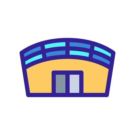 Stadium icon vector. A thin line sign. Isolated contour symbol illustrationのイラスト素材