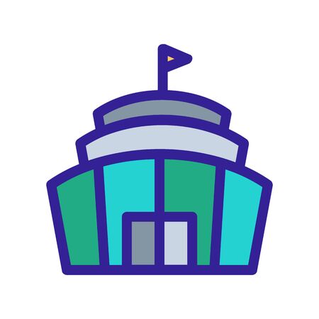 Stadium icon vector. A thin line sign. Isolated contour symbol illustrationのイラスト素材