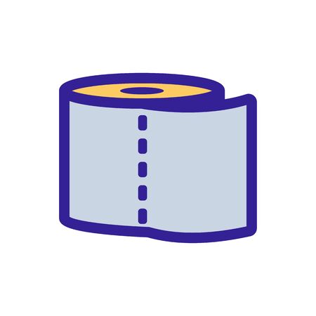 toilet paper icon vector. A thin line sign. Isolated contour symbol illustrationのイラスト素材