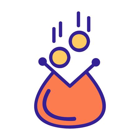 cashback icon vector. A thin line sign. Isolated contour symbol illustrationのイラスト素材