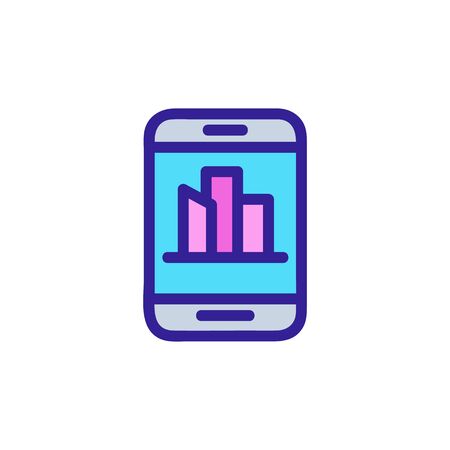 Phone app icon vector. A thin line sign. Isolated contour symbol illustrationのイラスト素材