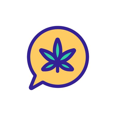 Messages cannabis icon vector. A thin line sign. Isolated contour symbol illustrationのイラスト素材