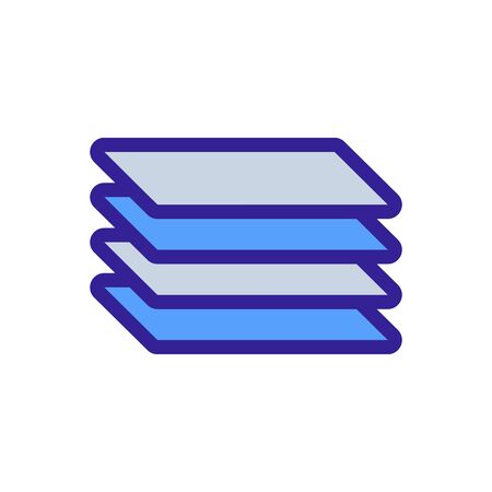 Sheets of metal icon vector. A thin line sign. Isolated contour symbol illustrationのイラスト素材