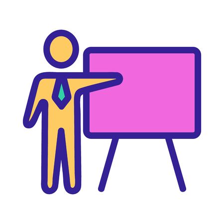 presentation of the vector icon. A thin line sign. Isolated contour symbol illustrationのイラスト素材