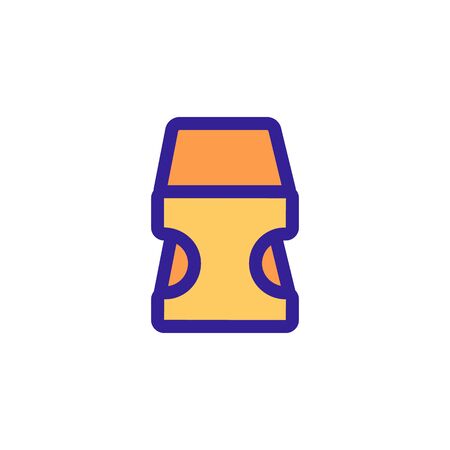 Cast iron rail icon vector. A thin line sign. Isolated contour symbol illustrationのイラスト素材