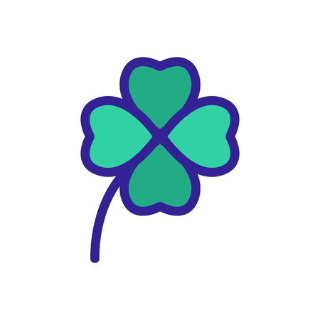 Clover icon vector. A thin line sign. Isolated contour symbol illustrationのイラスト素材