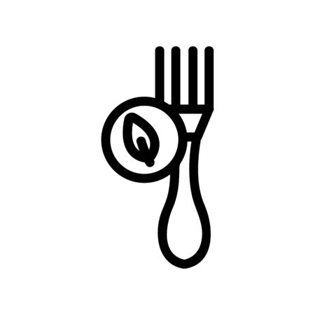 Health fork icon vector. Thin line sign. Isolated contour symbol illustrationのイラスト素材