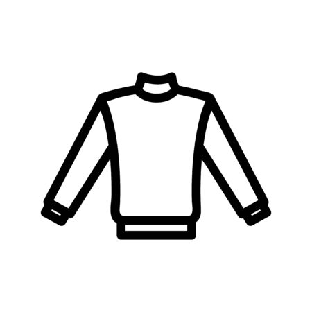 The jacket icon is a vector. Thin line sign. Isolated contour symbol illustrationのイラスト素材