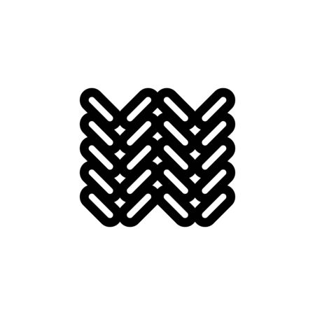 Yarn icon vector. Thin line sign. Isolated contour symbol illustrationのイラスト素材