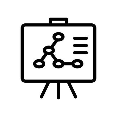 Table chart icon vector. Thin line sign. Isolated contour symbol illustrationのイラスト素材