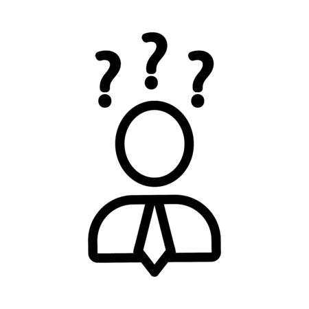 Job search vector icon. Thin line sign. Isolated contour symbol illustrationのイラスト素材