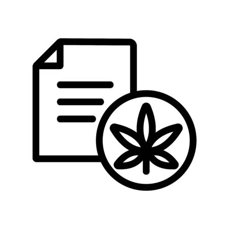 Drug test icon vector. Thin line sign. Isolated contour symbol illustrationのイラスト素材