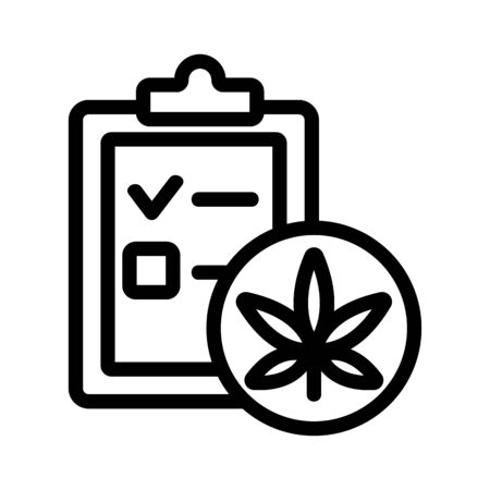 Drug test icon vector. Thin line sign. Isolated contour symbol illustrationのイラスト素材