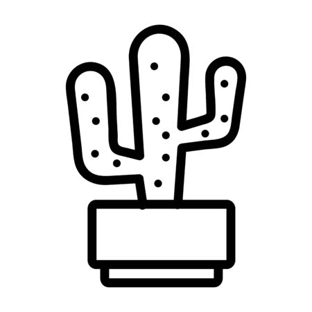 Cactus icon vector. Thin line sign. Isolated contour symbol illustrationのイラスト素材