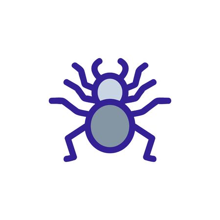 Spider icon vector. Thin line sign. Isolated contour symbol illustrationのイラスト素材