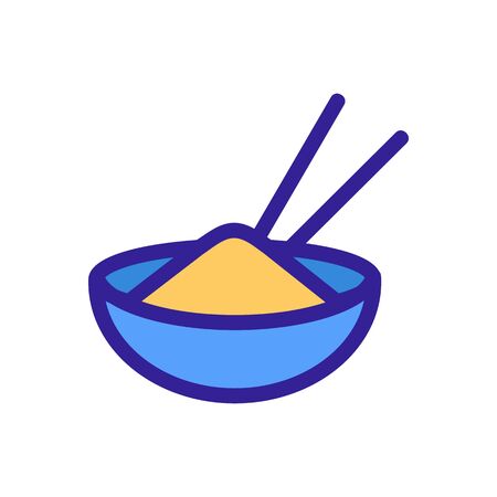 Noodles icon vector. Thin line sign. Isolated contour symbol illustrationのイラスト素材