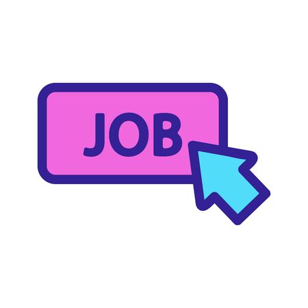 work cursor icon vector. Thin line sign. Isolated contour symbol illustrationのイラスト素材