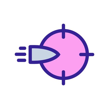 bullet icon vector. Thin line sign. Isolated contour symbol illustrationのイラスト素材