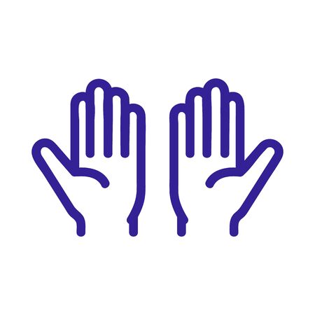 Prayer icon vector. Thin line sign. Isolated contour symbol illustrationのイラスト素材