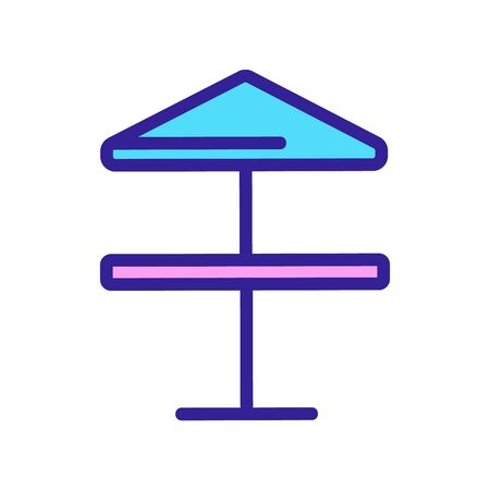 table icon vector. Thin line sign. Isolated contour symbol illustrationのイラスト素材