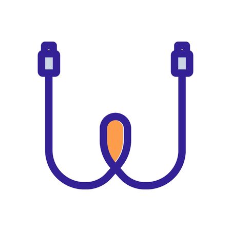 Optical cable icon vector. Thin line sign. Isolated contour symbol illustrationのイラスト素材