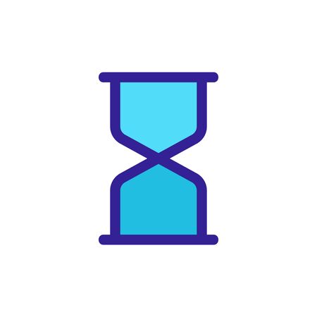 hourglass icon vector. Thin line sign. Isolated contour symbol illustration