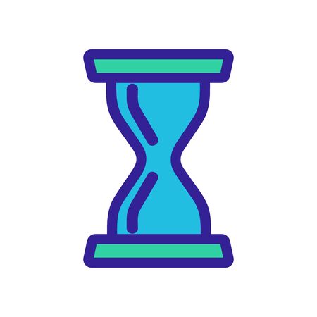 hourglass icon vector. Thin line sign. Isolated contour symbol illustrationのイラスト素材