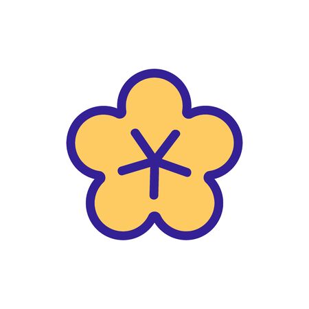 Cotton icon vector. Thin line sign. Isolated contour symbol illustrationのイラスト素材